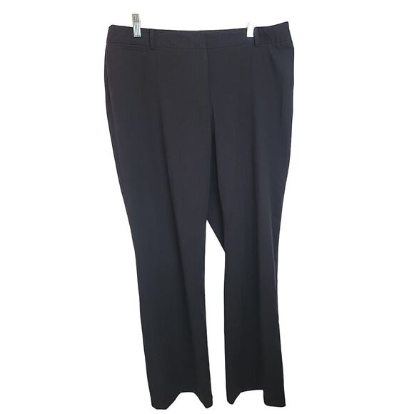Liz Claiborne Black Elizabeth Straight Leg Mid Rise Casual Pants Women's Size 14 - Picture 1 of 9